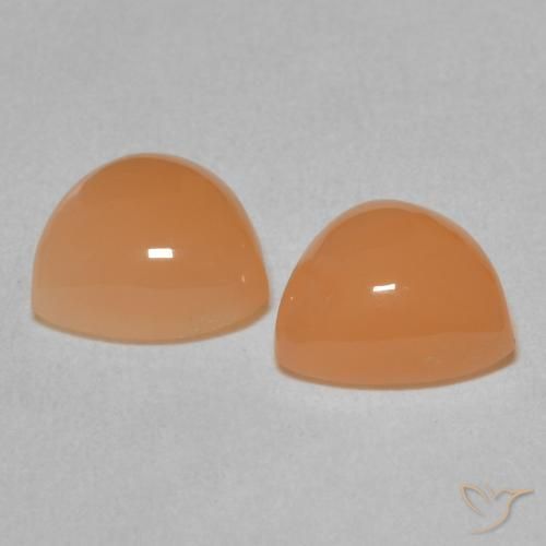Pedras preciosas de Pedra da Lua Laranja Médio natural de 3.56 ct, Trilhão, Translúcido
