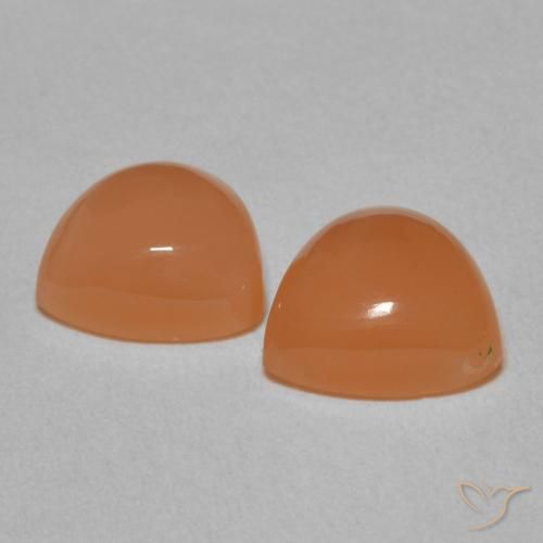 Pedras preciosas de Pedra da Lua Damasco Laranja Quente natural de 3.60 ct, Trilhão, Translúcido