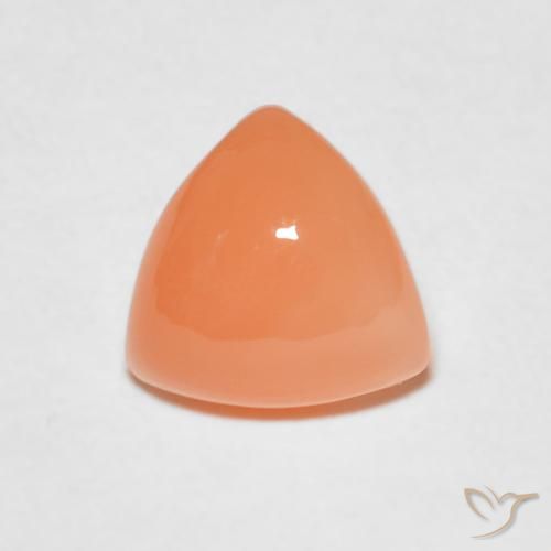 1.80ct Natural Laranja claro Pedra da Lua, Trilhão, Translúcido