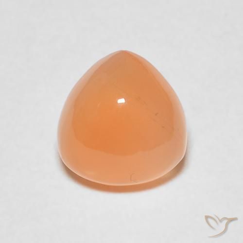 1.85ct Natural Medium Light-Orange Pedra da Lua, Trilhão, Translúcido