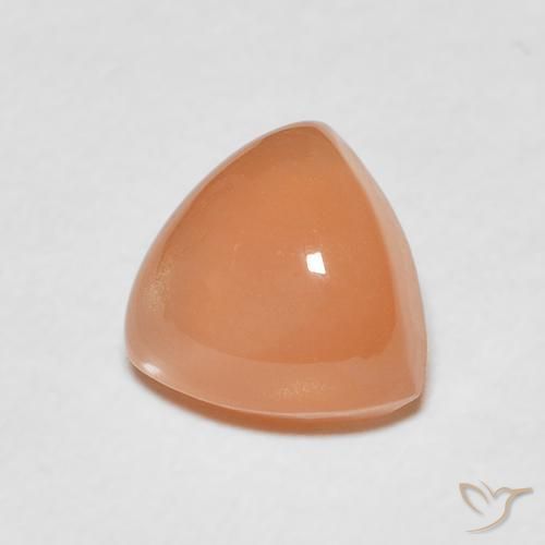 Pedra da Lua pêssego laranja Natural 1.98ct, Trilhão, Translúcido