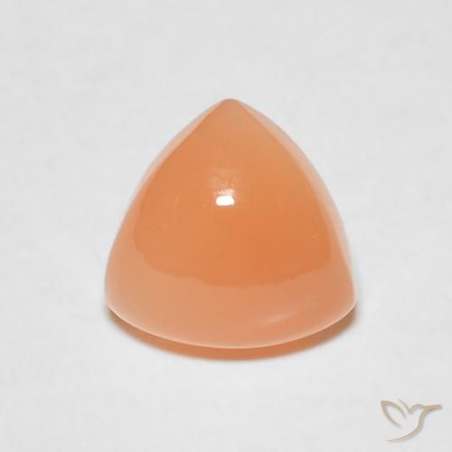 1.77ct Natural pêssego laranja Pedra da Lua, Trilhão, Translúcido