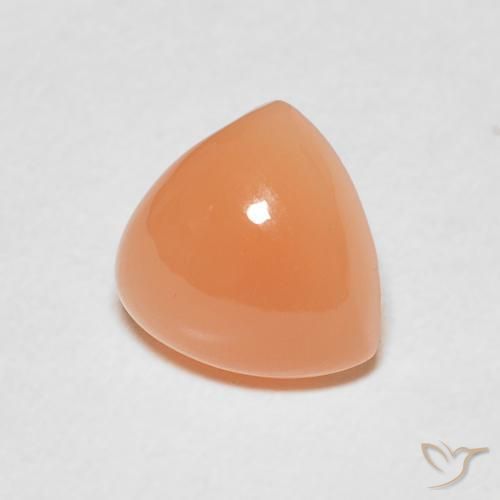 Pedra da Lua pêssego laranja Natural 1.77ct, Trilhão, Translúcido