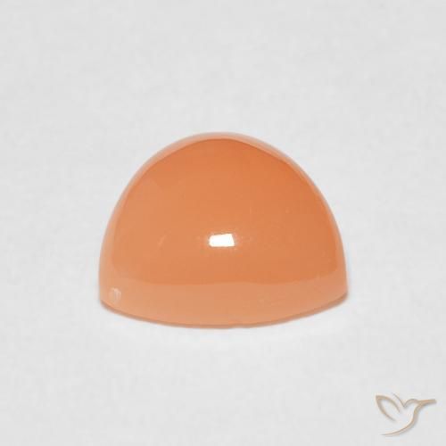 Pedra da Lua pêssego laranja Natural 1.77ct, Trilhão, Translúcido