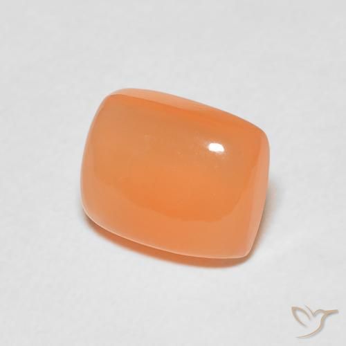 Pedra da Lua Laranja Médio Natural 2.51ct, Almofada, Translúcido