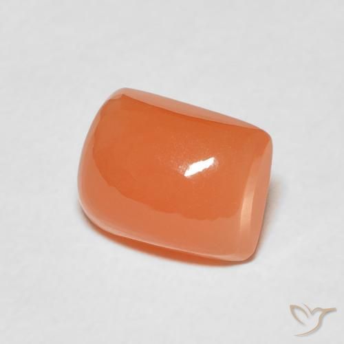 Pedra da Lua Laranja Profundo Natural 2.26ct, Almofada, Translúcido