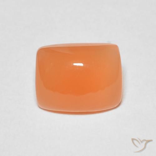 2.17ct Natural laranja avermelhado Pedra da Lua, Almofada, Translúcido