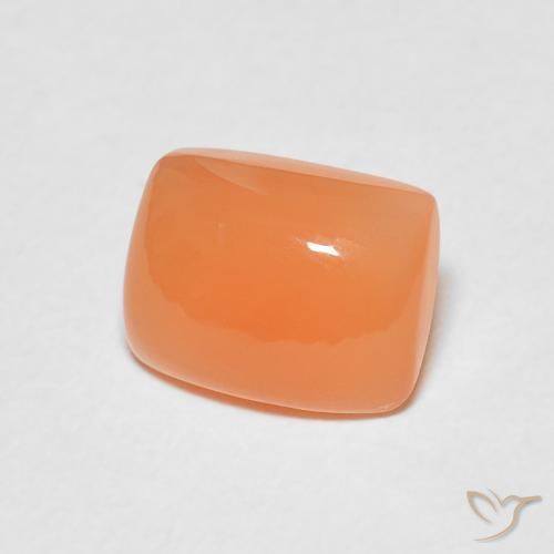 Pedra da Lua laranja avermelhado Natural 2.17ct, Almofada, Translúcido