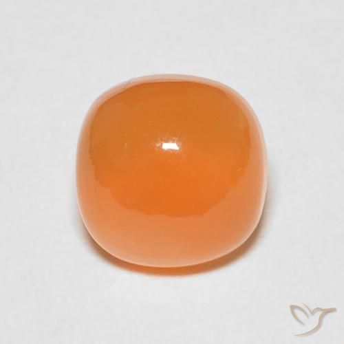 2.41ct Natural laranja avermelhado Pedra da Lua, Almofada, Translúcido
