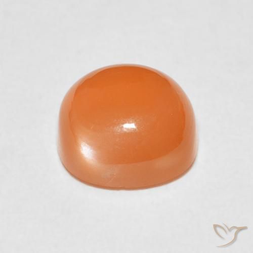 Pedra da Lua laranja avermelhado Natural 2.41ct, Almofada, Translúcido