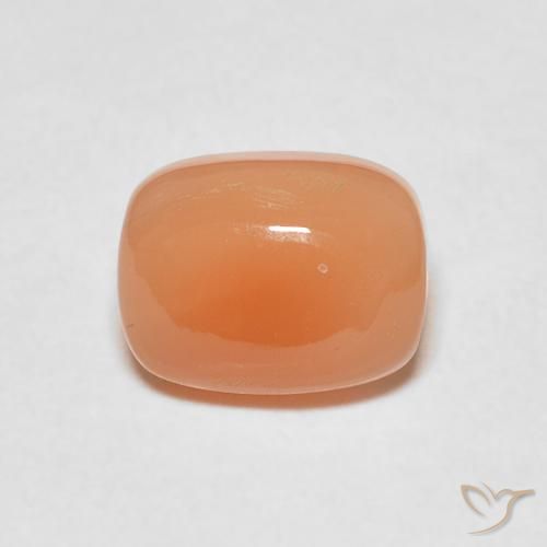 2.30ct Natural laranja avermelhado Pedra da Lua, Almofada, Translúcido