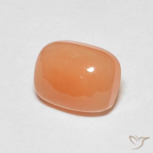 Pedra da Lua laranja avermelhado Natural 2.30ct, Almofada, Translúcido