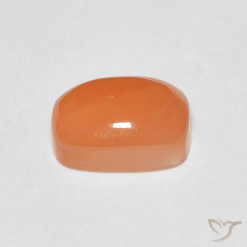 Pedra da Lua laranja avermelhado Natural 2.30ct, Almofada, Translúcido