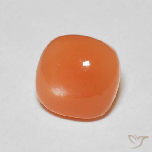 Pedra da Lua laranja avermelhado Natural 2.15ct, Almofada, Translúcido