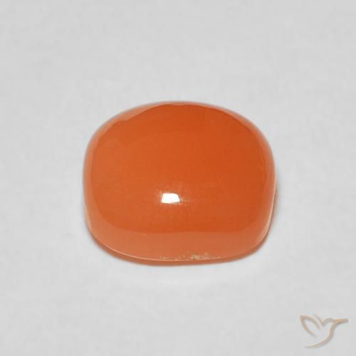 Pedra da Lua laranja avermelhado Natural 2.15ct, Almofada, Translúcido