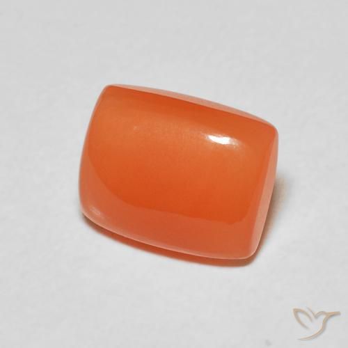 Pedra da Lua laranja avermelhado Natural 2.12ct, Almofada, Translúcido