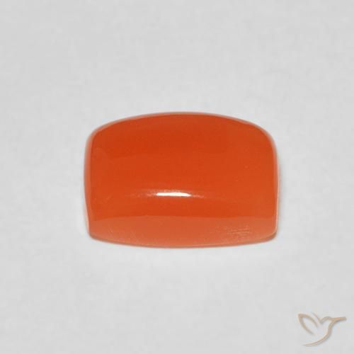 Pedra da Lua laranja avermelhado Natural 2.12ct, Almofada, Translúcido