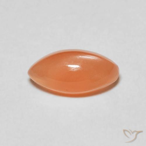 1.09ct Natural Laranja claro Pedra da Lua, Marquesa, Translúcido