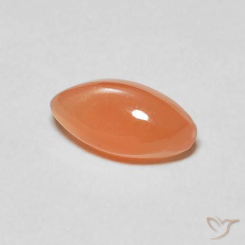 Pedra da Lua Laranja claro Natural 1.09ct, Marquesa, Translúcido
