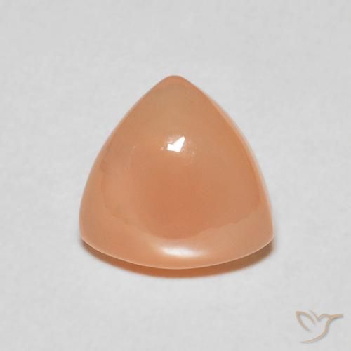 1.38ct Natural Laranja claro Pedra da Lua, Trilhão, Translúcido