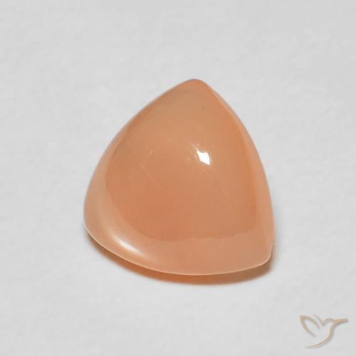 Pedra da Lua Laranja claro Natural 1.38ct, Trilhão, Translúcido