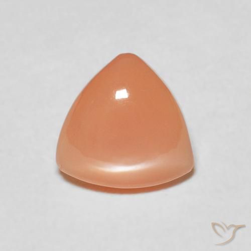 1.36ct Natural Laranja claro Pedra da Lua, Trilhão, Translúcido