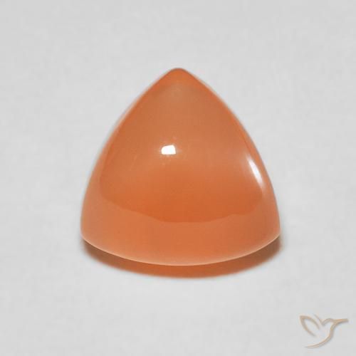 2.04ct Natural laranja avermelhado Pedra da Lua, Trilhão, Translúcido