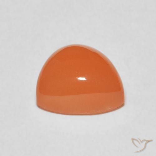 Pedra da Lua laranja avermelhado Natural 2.04ct, Trilhão, Translúcido