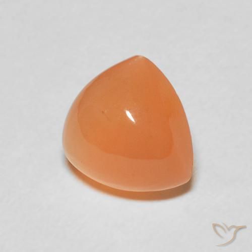 Pedra da Lua Laranja Melão Natural 1.94ct, Trilhão, Translúcido