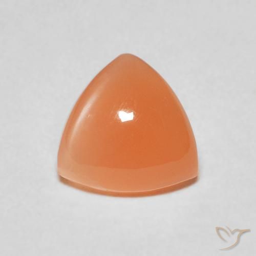 1.51ct Natural Laranja Médio Pedra da Lua, Trilhão, Translúcido