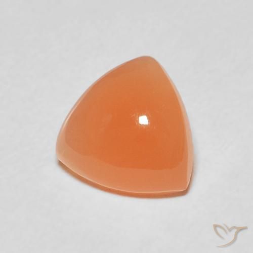 Pedra da Lua Laranja Médio Natural 1.51ct, Trilhão, Translúcido
