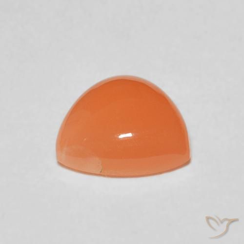 Pedra da Lua Laranja Médio Natural 1.51ct, Trilhão, Translúcido