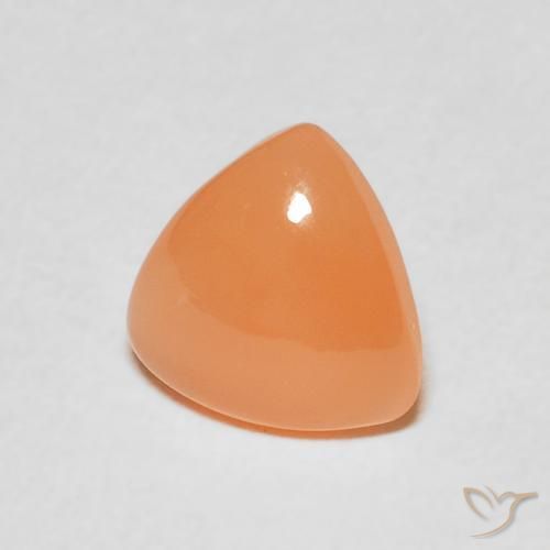 Pedra da Lua Medium Light-Orange Natural 1.27ct, Trilhão, Translúcido