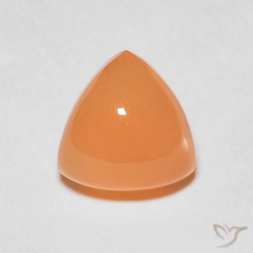 2.02ct Natural Laranja claro Pedra da Lua, Trilhão, Translúcido