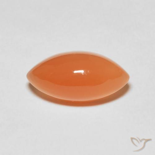 3.72ct Natural Damasco Laranja Quente Pedra da Lua, Marquesa, Translúcido