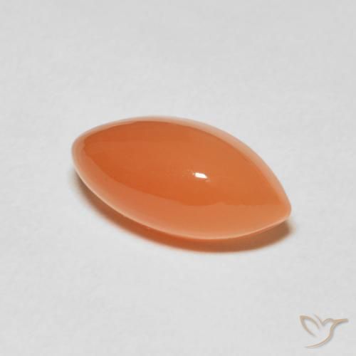 Pedra da Lua Damasco Laranja Quente Natural 3.72ct, Marquesa, Translúcido
