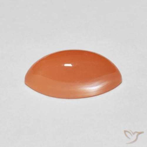 Pedra da Lua Damasco Laranja Quente Natural 3.72ct, Marquesa, Translúcido