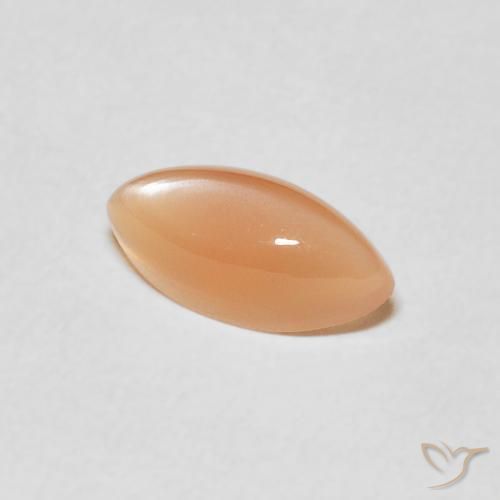 Pedra da Lua Medium Light-Orange Natural 1.27ct, Marquesa, Translúcido