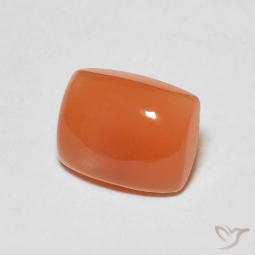 Pedra da Lua Laranja Profundo Natural 2.18ct, Almofada, Translúcido