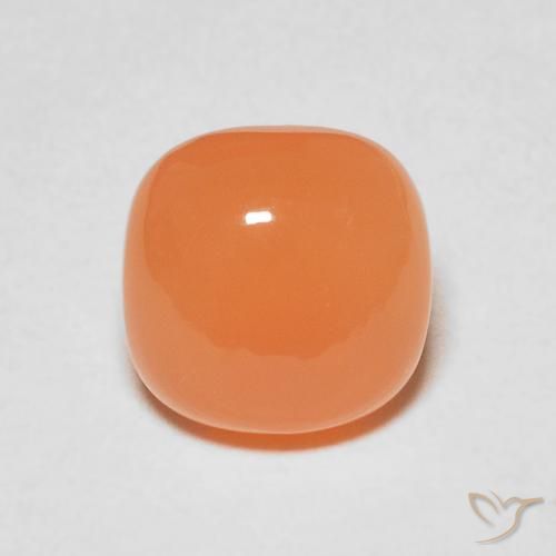 2.17ct Natural Laranja claro Pedra da Lua, Almofada, Translúcido