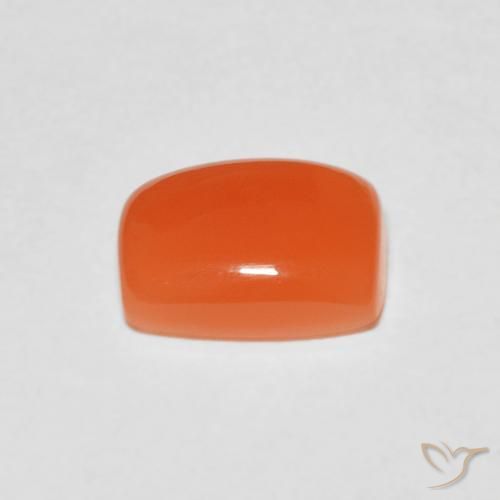 Pedra da Lua Damasco Laranja Quente Natural 2.09ct, Almofada, Translúcido