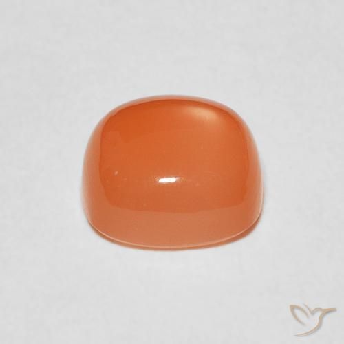 Pedra da Lua laranja avermelhado Natural 2.40ct, Almofada, Translúcido