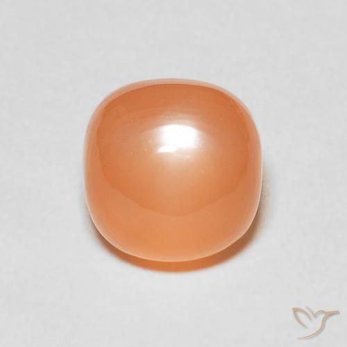 2.42ct Natural Laranja Avermelhado Claro Pedra da Lua, Almofada, Translúcido