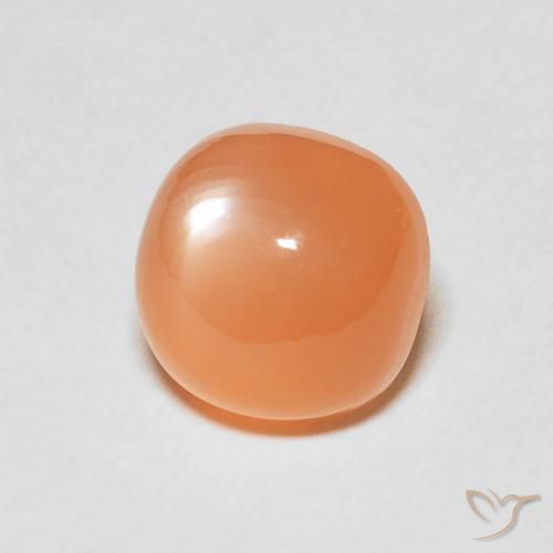 Pedra da Lua Laranja Avermelhado Claro Natural 2.42ct, Almofada, Translúcido