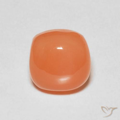 2.48ct Natural Laranja Médio Pedra da Lua, Almofada, Translúcido