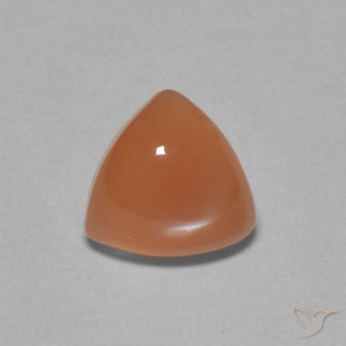 1.61ct Natural Laranja Profundo Pedra da Lua, Trilhão, Translúcido