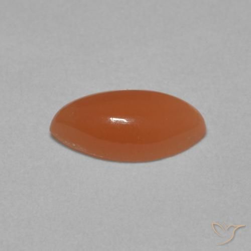 Pedra da Lua Laranja Profundo Natural 0.85ct, Marquesa, Translúcido