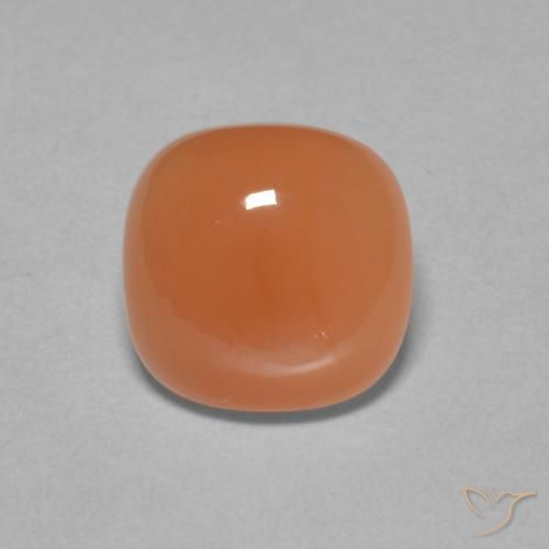 2.10ct Natural laranja avermelhado Pedra da Lua, Almofada, Translúcido