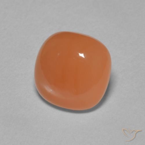 Pedra da Lua laranja avermelhado Natural 2.10ct, Almofada, Translúcido