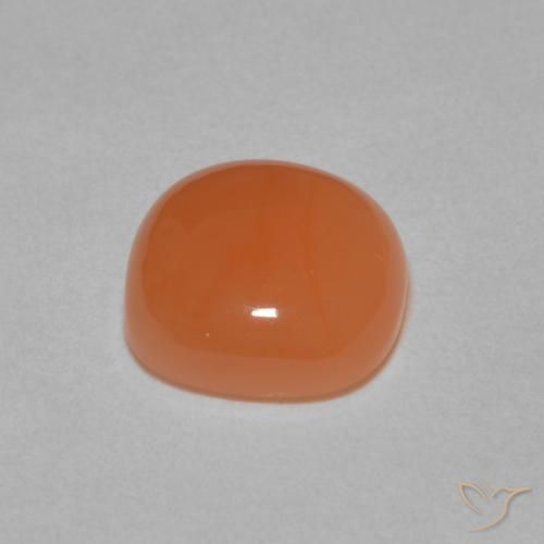 Pedra da Lua laranja avermelhado Natural 2.10ct, Almofada, Translúcido